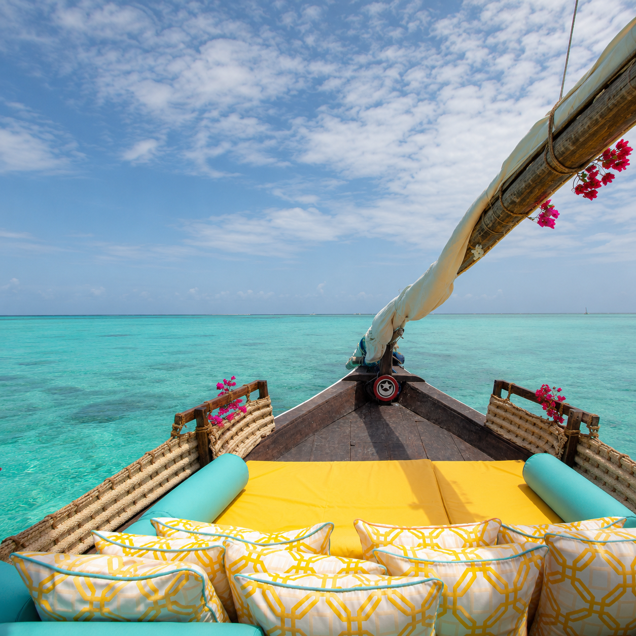 Traditional dhow — the Blue Safari off the Watamu coast, Kenya.
